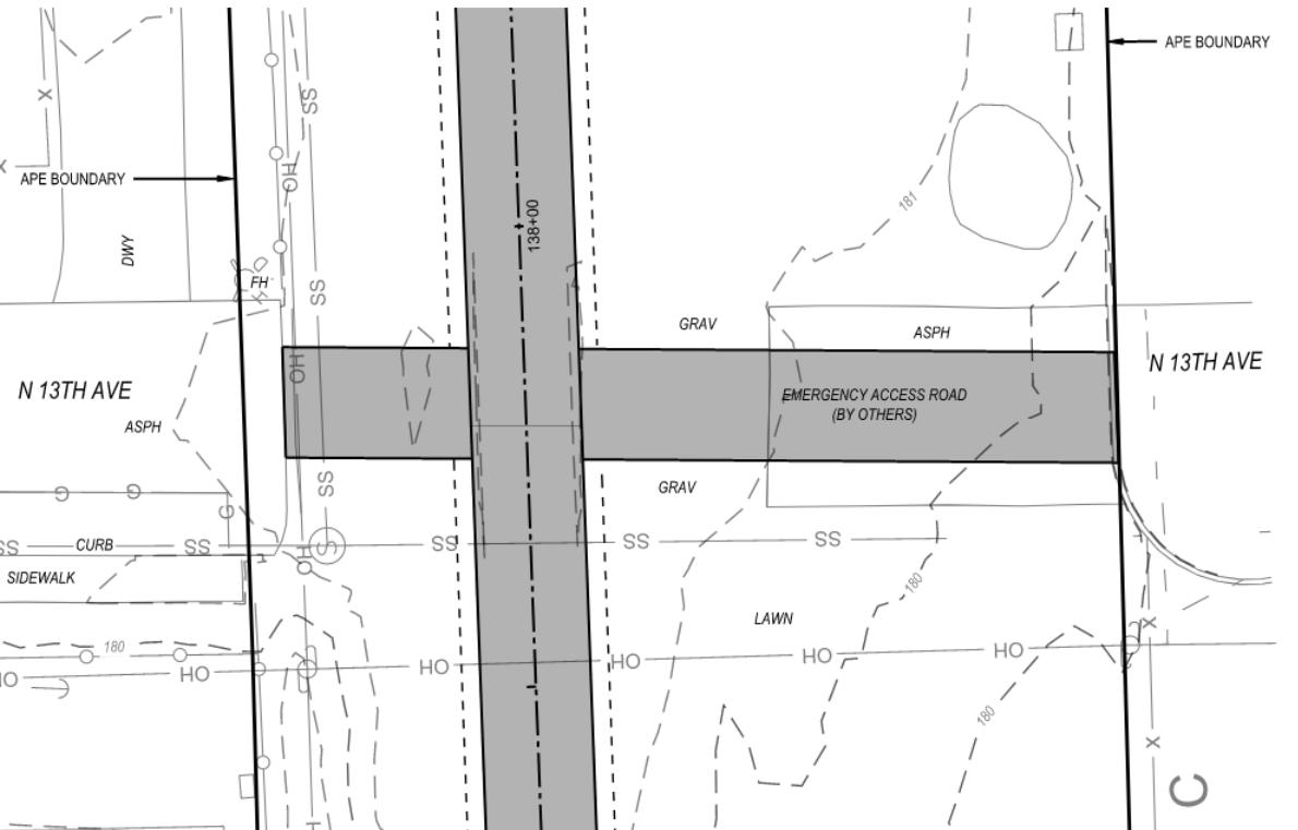 "Sidewalk connections at 13th Avenue"
